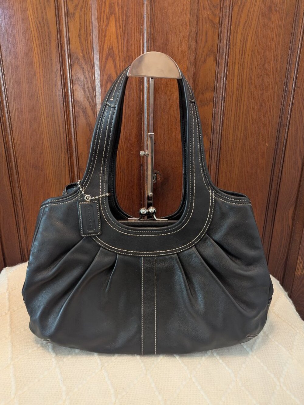 Coach 2010 Ergo Black Kiss-lock Satchel
